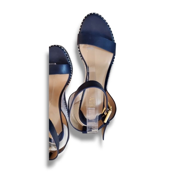 LAUREN Ralph LAUREN Hilarie Burnished Leather Espadrille - Picture 6 of 12